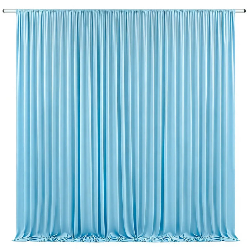 Toile de fond de mariage extensible à poche à tringle, dimensions 75 × 200 cm à 75 × 400 cm