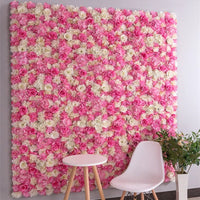 Mur de Fleurs Artificielles, Panneau Haute Densité 60 × 40 cm, 22 Coloris