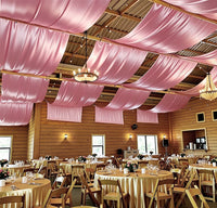 Drapé de Plafond Mariage en Satin, 16 Coloris, 3 à 12 m