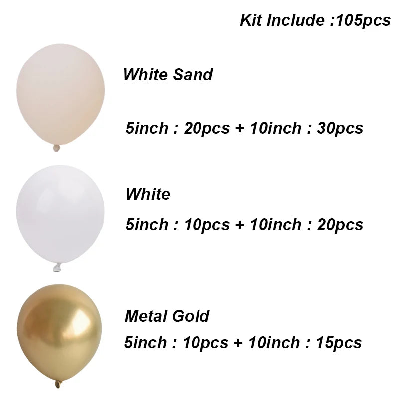 Kit Arche de Ballons Blanc Sable et Beige, vue complémentaire 2