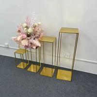 Colonnes Dorées Support Fleurs Mariage, 4 Hauteurs de 40 à 100 cm