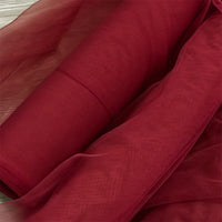 Voilage Arche de Mariage Transparent, 75 cm × 6 m, coloris bordeaux