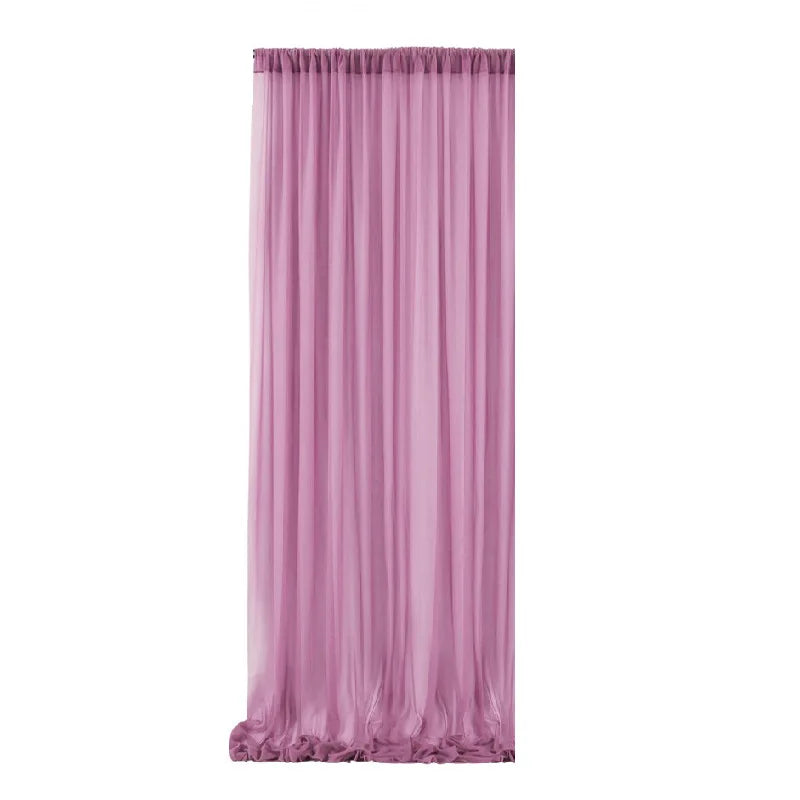 Voilage Mousseline Sans Plis pour Arche de Mariage, coloris rose mauve