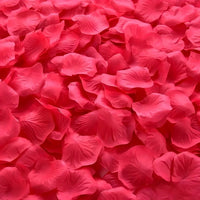 Pétales de Rose Artificielles de Mariage, 100 à 2000 Pétales, coloris rouge rosé