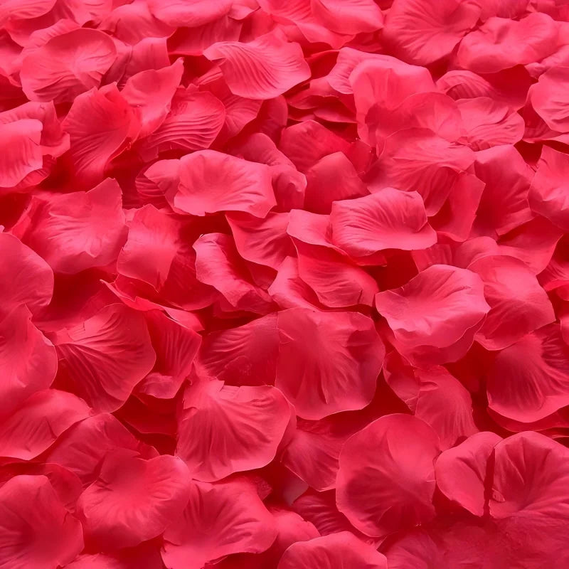 Pétales de Rose Artificielles de Mariage, 100 à 2000 Pétales, coloris rouge rosé