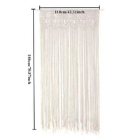 Rideau en Macramé Bohème pour Porte et Fond de Mariage, 6 Tailles de 90 à 130 cm