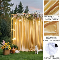 Rideau Satin Brillant pour Fond de Cérémonie, 140 cm de Large, vue complémentaire 6