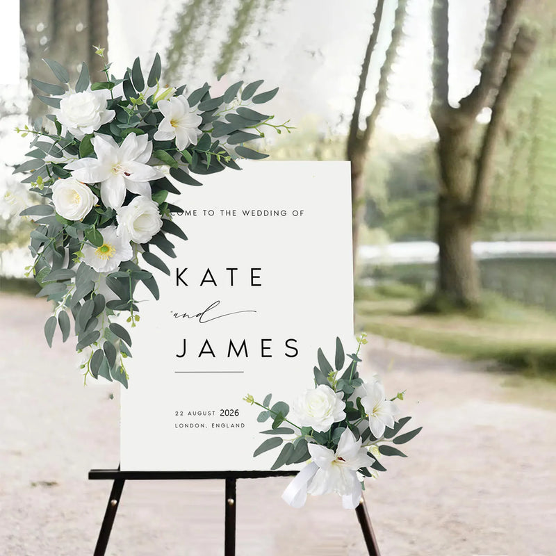 Fleurs pour Panneau de Bienvenue Mariage, Duo de Compositions, vue complémentaire 3