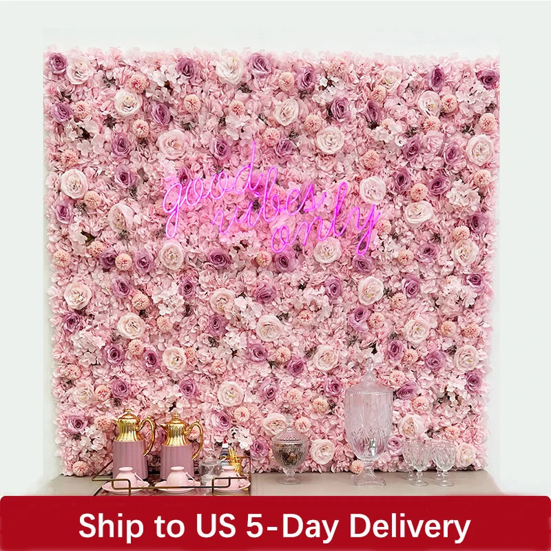 Mur de Fleurs Artificielles, Panneau de Roses 40 x 60 cm, vue d'ensemble
