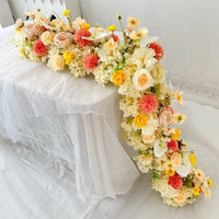 Fleurs pour Arche de Mariage, coloris jaune, orange et pêche