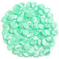Pétales de Rose Satinés Artificiels, coloris vert menthe