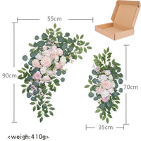 Compositions Florales et Voilages Bohèmes pour Arche de Mariage, 24 Articles à la Pièce