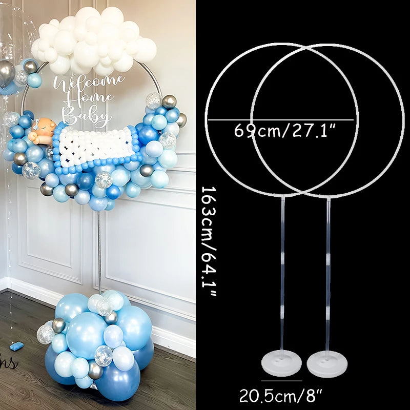 Support de Ballons sur Pied, Colonne ou Cercle, cercle sur pied, lot de 2