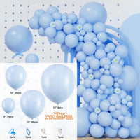 Kit Arche de Ballons 148 Pièces, Rose Pastel, Or, coloris bleu pastel