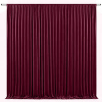 Toile de fond de mariage extensible à poche à tringle, coloris bordeaux