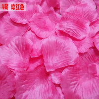 Pétales de Rose Artificiels en Tissu, coloris rose vif