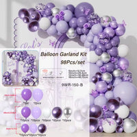 Kit Arche de Ballons Violet, Lilas, Blanc et Argent, vue complémentaire 6
