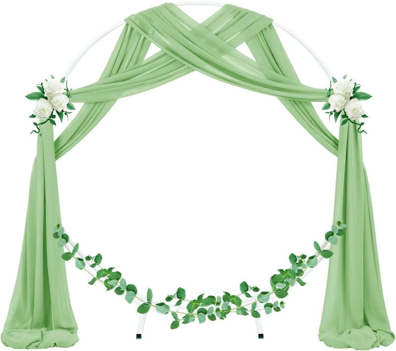 Voilage Drapé pour Arche de Mariage et Plafond, coloris vert pistache
