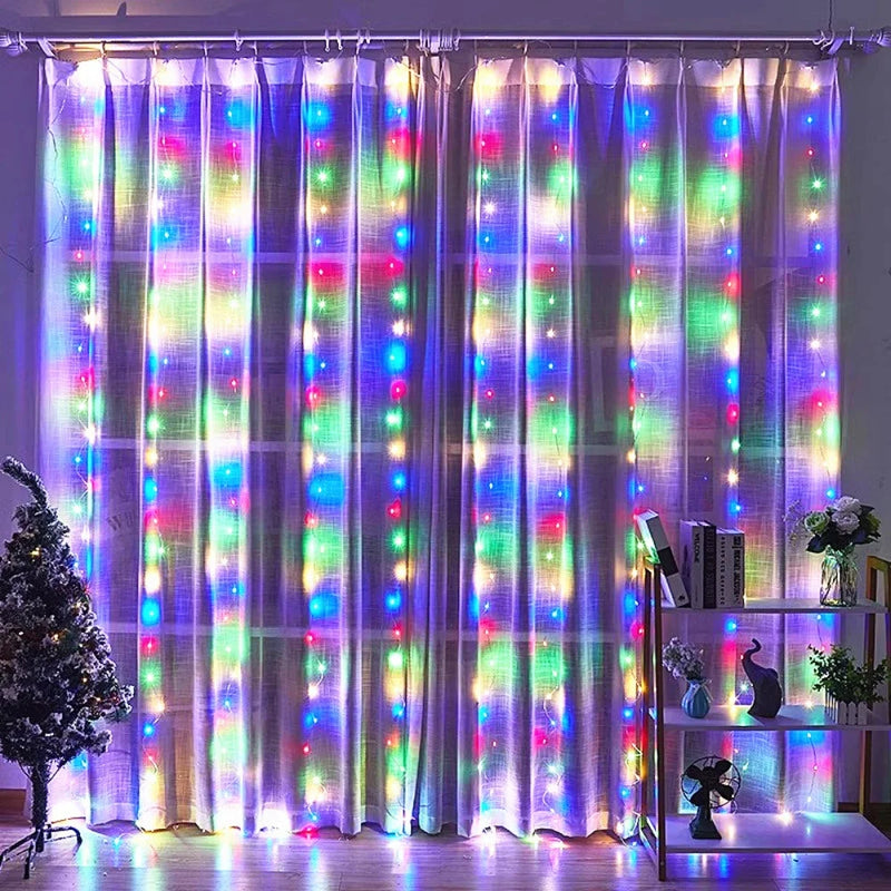Rideau Lumineux LED avec Télécommande, 100 à 600 LED, coloris multicolore
