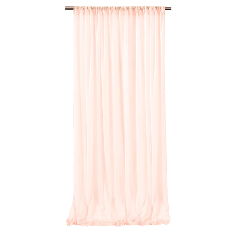 Voilage Mousseline Sans Plis pour Arche de Mariage, coloris rose pêche