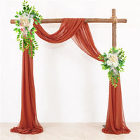 Voilage d'Arche de Mariage 76 cm de Large, coloris terracotta