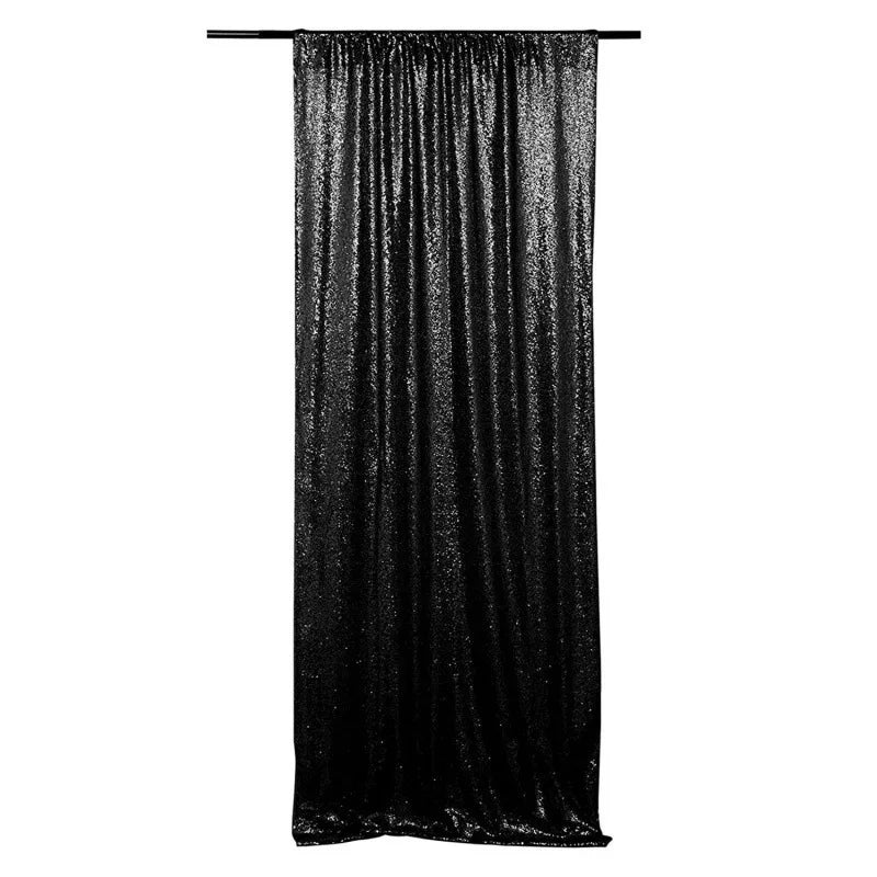 Toile de Fond Sequins Mariage, Panneau 60 × 240 cm, coloris noir