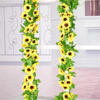 Fleurs pour Arche de Mariage, Guirlande de Tournesols 260 cm, vue complémentaire 3