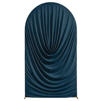 Housse d'Arche de Mariage Drapée en Spandex, coloris bleu nuit