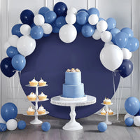 Housse de Panneau Rond de Mariage Ajustée, coloris bleu marine