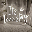 Néon Mariage « It's a Love Story », 12 Couleurs, 36 x 28 cm, USB
