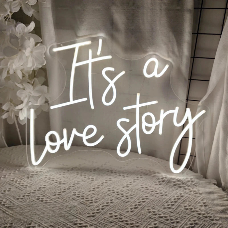 Néon mariage « It's a Love Story »