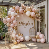 Kit Arche de Ballons Sable, Rose, Blanc et Or, 99 Pièces, vue complémentaire 3
