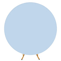 Housse de Panneau Rond de Mariage Ajustée, coloris bleu ciel