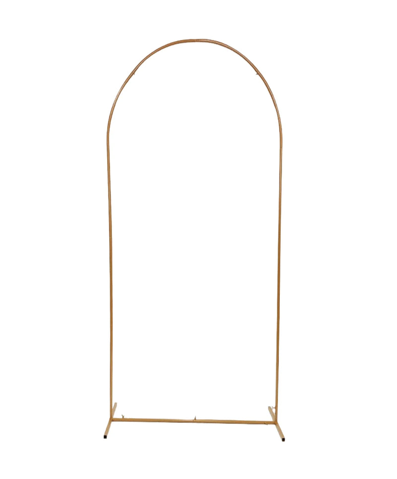 Arche de Mariage Arrondie en Métal, Blanche ou Dorée, coloris doré