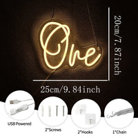Néon LED Mural « One » Blanc Chaud, 25 x 20 cm, vue complémentaire 2