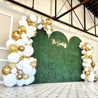 Kit Arche de Ballons Blanc et Or Chromé avec Confettis, vue complémentaire 3