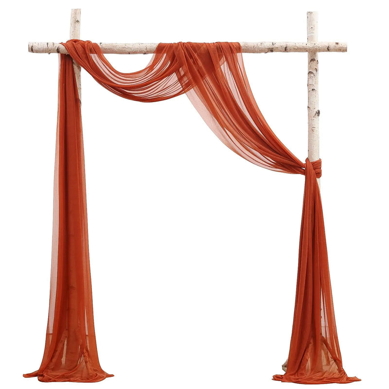 Voilage Drapé pour Arche de Mariage et Plafond, coloris terracotta