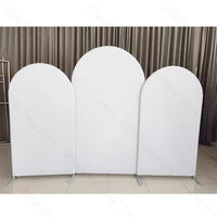 Arche de Mariage en Aluminium Argenté, 3 Tailles de 152 à 213 cm, Housses en Option