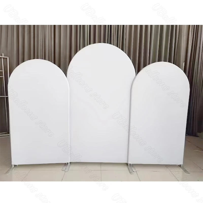 Arche de Mariage en Aluminium Argenté, 3 Tailles de 152 à 213 cm, Housses en Option