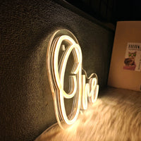Néon LED Mural « One » Blanc Chaud, 25 x 20 cm, vue complémentaire 4