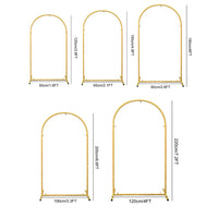 Arche de Mariage Arrondie en Métal Doré, 120 à 220 cm, vue complémentaire 5