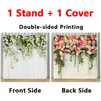 Fond de Photocall Double Face en Aluminium, 243 x 243 cm, 20 Motifs Recto Verso
