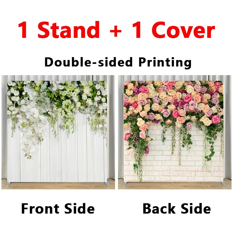 Fond de Photocall Double Face en Aluminium, 243 x 243 cm, 20 Motifs Recto Verso