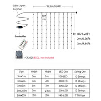 Rideau Lumineux LED Blanc ou Blanc Chaud, USB Dimmable, vue complémentaire 5