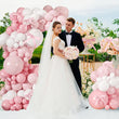 Kit Arche de Ballons Rose Pastel et Blanc, 12 Compositions
