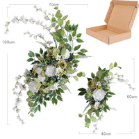 Compositions Florales et Voilages Bohèmes pour Arche de Mariage, 24 Articles à la Pièce