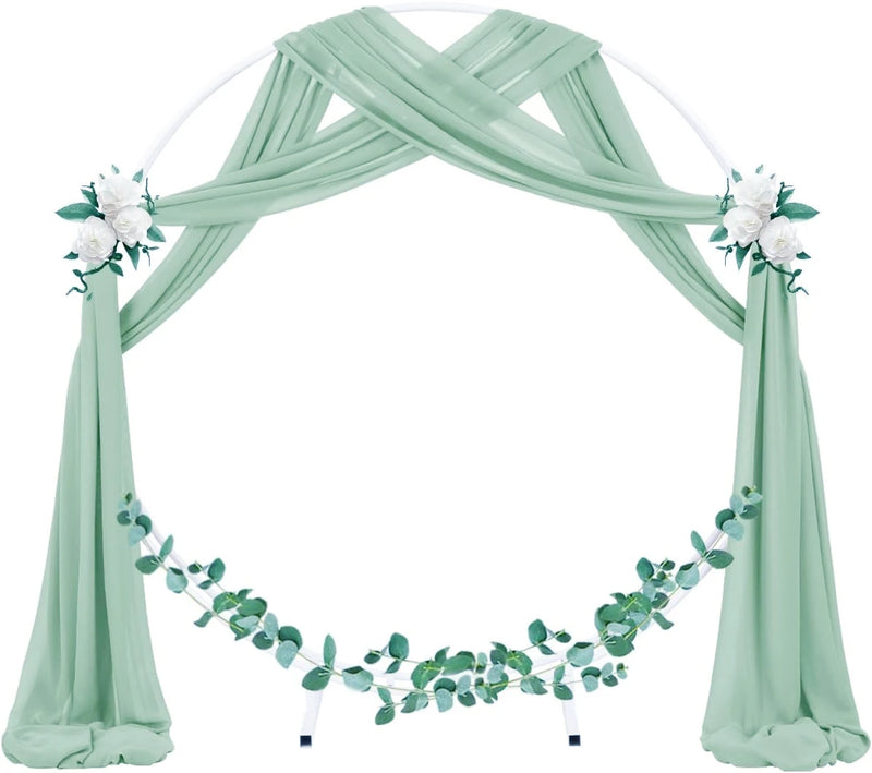 Voilage Drapé pour Arche de Mariage et Plafond, coloris vert sauge