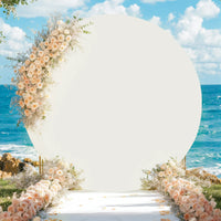 Housse de Panneau Rond de Mariage Ajustée, coloris ivoire