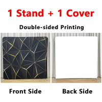 Fond de Photocall Double Face en Aluminium, 243 x 243 cm, 20 Motifs Recto Verso