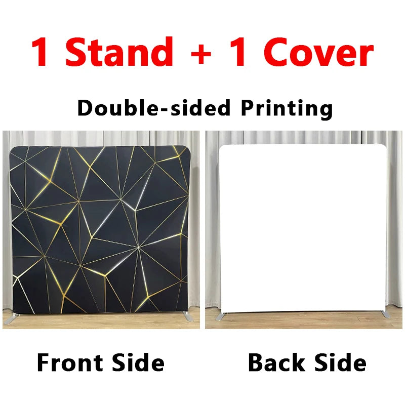 Fond de Photocall Double Face en Aluminium, 243 x 243 cm, 20 Motifs Recto Verso